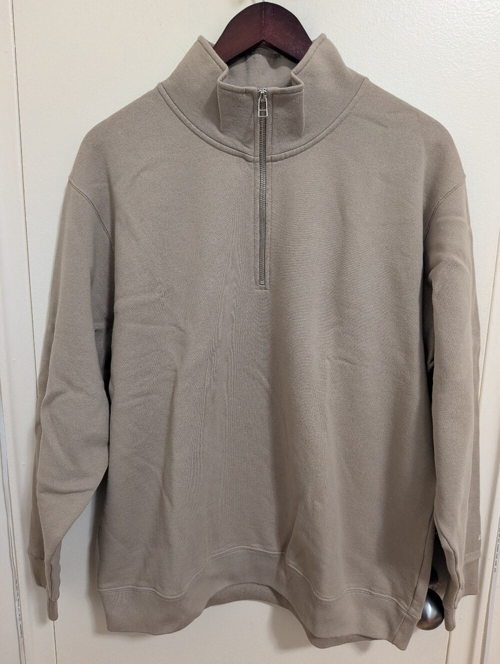 JJJJound J2000 1/4 Zip Sweater Size M Tan Beige Quarter